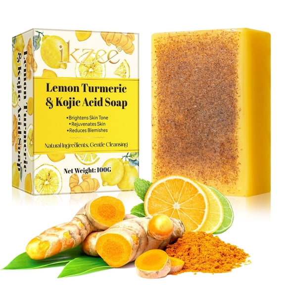 Hauiodp Lemon Kojic Soap Cleansing Bath Cleansing Brightening Nourishes Kojic Soap 100g