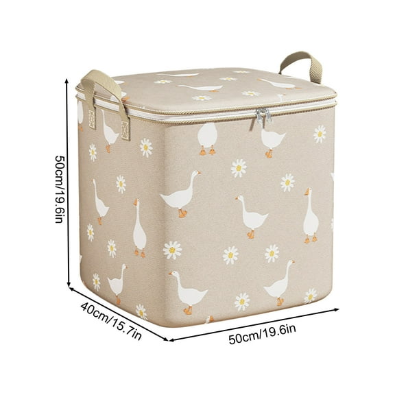 Hauiodp Multipurpose Large Capacity Clothes Storage Bins with Lids, Storage Containers with Reinforced Handle, Stackable Zippered Clothes Organizer for Blanket, Comforter, Pillow, Bedding