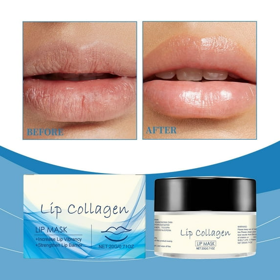 Hauiodp Night Repair Lip Mask Deeply Nourishes And Lightens Lip Wrinkles Improves Dryness And Roughness 20g