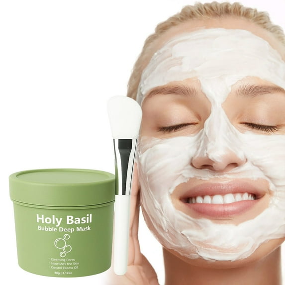 Hauiodp Oly Deep Mask - Holy Carbonated Water Gently For Deep Cleansing Purifies Pores Blackheads Wash-Off For Glowing 90g