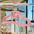 thumbnail image 1 of Hauiodp Pink Velvet Hangers, Space Saving Hanger, Cute Heart Heavy Duty Coat Hanger, Non-Slip Clothes Hangers with 360 Degree Rotating Hook, Thin Felt Adult Hanger for Coat, Dress, Shirt, Jacket, 1 of 8