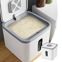 Hauiodp Rice Storage Container, Food Container, Dry Food Storage, Pet Food Dispenser, Large Storage Bin with Lid, Grain Storage Container for Rice, Beans, Grains, Cereal Dry Food