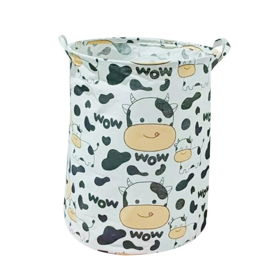 Hauiodp Round Fabric Storage Bin, Laundry Basket Collapsible Storage Baskets for Office, Home Organizer, Organizer Basket with Handles for Clothes Storage, Books and Sundries