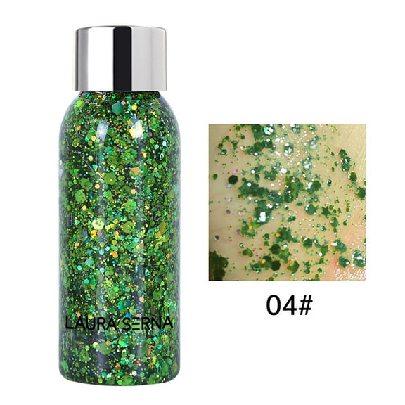 Hauiodp Sequin Paste Sequin Gel Children's Show Cosmetics Face Body Decoration Supplies 35ml