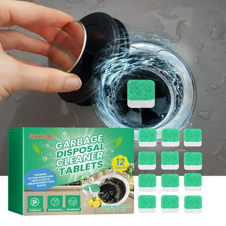 Hauiodp Sink Cleaner and Deodorizer, Garbage Disposal Cleaner and Deodorizer Tablets, Sink Cleaner, Prevents Odors, Natural Kitchen Drain Cleaning Care, Kitchen Drain Cleaning