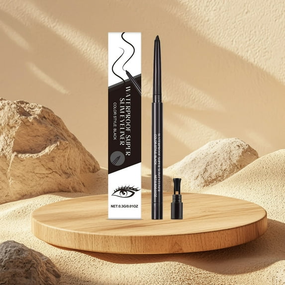 Hauiodp Soft Ceramic Colored Eyeliner Pen Silkworm Laying Pen Oil Non Smudging Easy Drying Eyeliner Gel Pen 0.3g