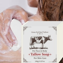 Hauiodp Tallow Soap 100 Natural Moisturizing Pasture-Raised Tallow Creamy Tallow Soap Nourish Dry Barrier
