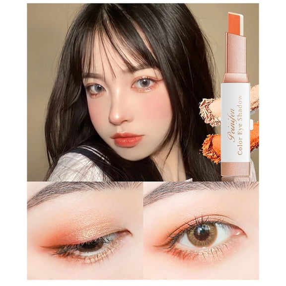 Hauiodp The Two-color Eye Shadow Stick Is Water-proof And Not Easy To Fall Off. It Is Suitable For Novices And Lazy Eyes Two-color Eye Shadow Pen