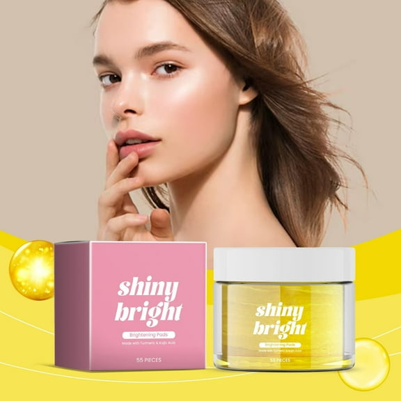 Hauiodp Turmeric Kojic Acid Cleansing Pads, Turmeric Face Scrub Pads Enriched with Kojic Acid for Face Cleansing and Exfoliation, 55 PCS