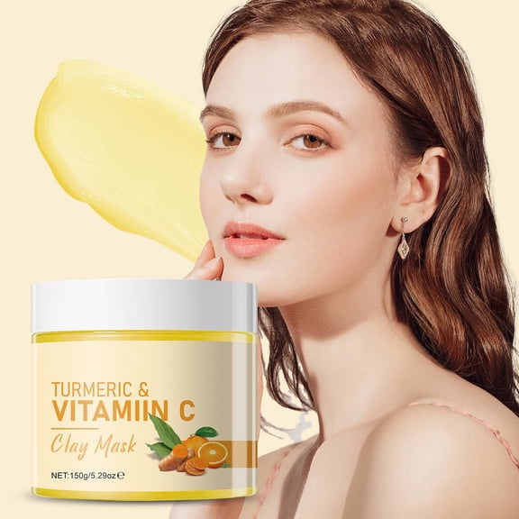 Hauiodp Turmeric Vitamin C Clays Mask Nourishing Brightening Clean And Moisturizing Turmeric Vitamin C Mud Mask Facial Mud Film