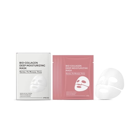 Hauiodp Up Mask Bio Face Mask FirmDeep Hydrating Masks For Wrinkle Reduction And Pore Minimization Like Glass 1 Box 4 Pcs 40ml