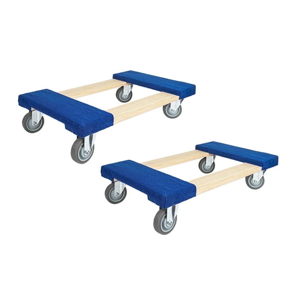 HaulPro Hardwood Furniture Mover Dolly, 30x18, Heavy Duty Cart with Swivel Casters, 1000 lbs Capacity, Pack of 2