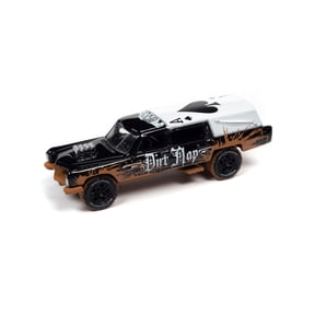 Haulin' Hearse Custom, Black - Johnny Lightning JLSP255/24A - 1/64 Scale Diecast Model Car