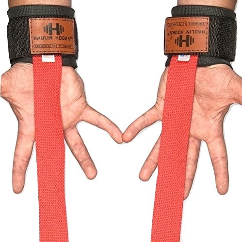 Haulin' Hooks USA Made! Weight Lifting Straps 650# Pull Rated Plush Wrist!