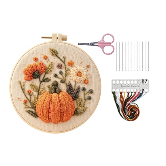 Haullowin Halloween DIY Knitting Embroidery For Adults Printed Patterns Includes Needles Hand Craft Home For Lovers