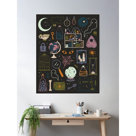 Haunted Attic Poster Wall Art, Modern Wall Decor For Living Room Bedroom, 8x12 UNFRAMED