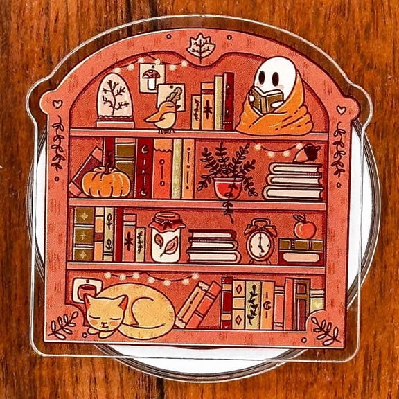 Haunted Bookshelf Magnetic Phone & eReader Grip