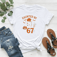 thumbnail image 1 of Haunted By 67 Funny Halloween Six Seven Meme Unisex T-Shirt, up to Size 5XL, 1 of 2