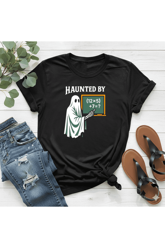 Haunted By 67 Teaching Ghost Teacher Halloween Meme Unisex T-Shirt, up to Size 5XL