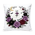 thumbnail image 1 of Haunted Garden Ghost Rose Embroidery, Plush Throw Pillow Cover, Soft Decorative Cushion Case for Sofa Bedroom Living Room, 16x16 Inches, 1 of 8