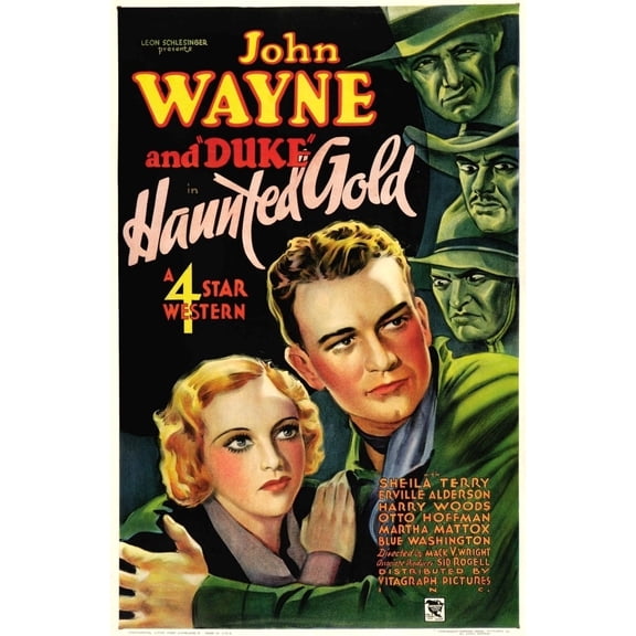 Haunted Gold From Left: Sheila Terry John Wayne 1932. Movie Poster Masterprint (24 x 36)