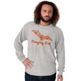 thumbnail image 1 of Haunted Halloween Bat Hanging Out Plus Size Long Sleeve Graphic Tee Shirt Brisco Brands 3X, 1 of 5