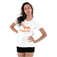 thumbnail image 1 of Haunted Halloween Bat Hanging Out Womens Fitted Plus Size Graphic Tee Brisco Brands 2X, 1 of 5