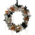 thumbnail image 1 of Haunted Hill Farm 22 in Halloween Autumn Wreath with Skulls, Multicolor, HHWRTHSKL-7, 1 of 12