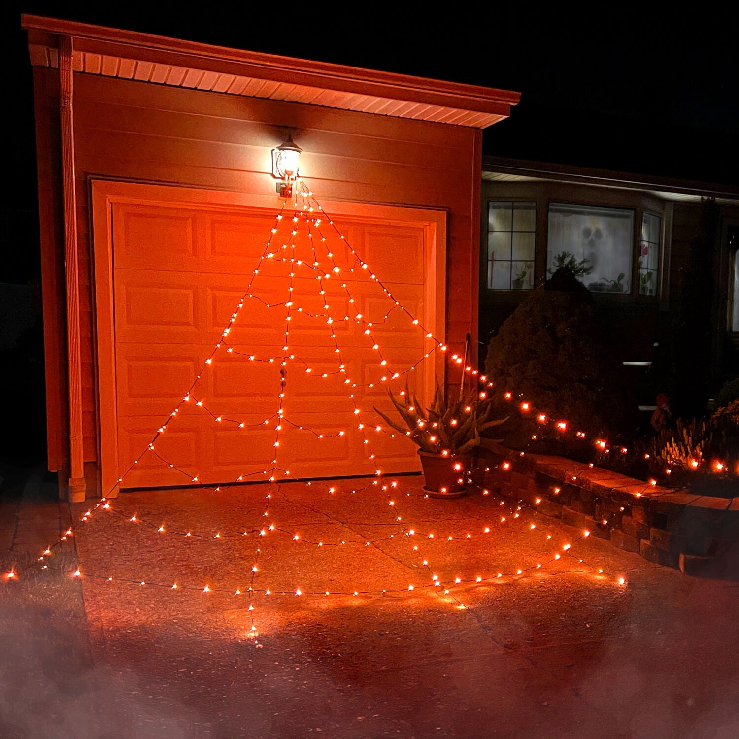 Haunted Hill Farm Prelit LED Spider Web, 12.0-Ft.
