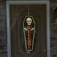 thumbnail image 1 of Haunted Hill Farm 33 in Coffin-Shaped Wooden Halloween Welcome Sign Decoration, HHWOODPS033-0BL, 1 of 15
