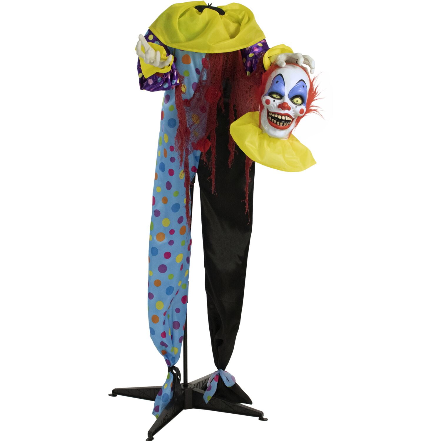Life-Size Scary Talking Clown with Flashing Red Eyes