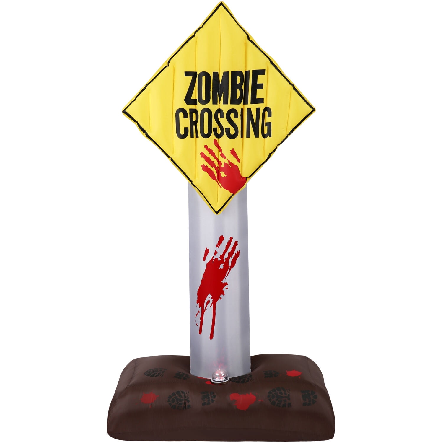 Haunted Hill Farm 6Ft. Inflatable Halloween Zombie Crossing Sign with