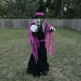 thumbnail image 1 of Haunted Hill Farm 6 ft Motion-Activated Fortune Teller Witch, Premium Talking Halloween Animatronic, Plug-In, HHFTNWITCH-6FLSA, 1 of 14