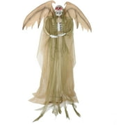 Haunted Hill Farm 5.5 ft Life-size Animatronic Reaper with Wings, Halloween Decoration, HHWINGSKEL-4FLSA