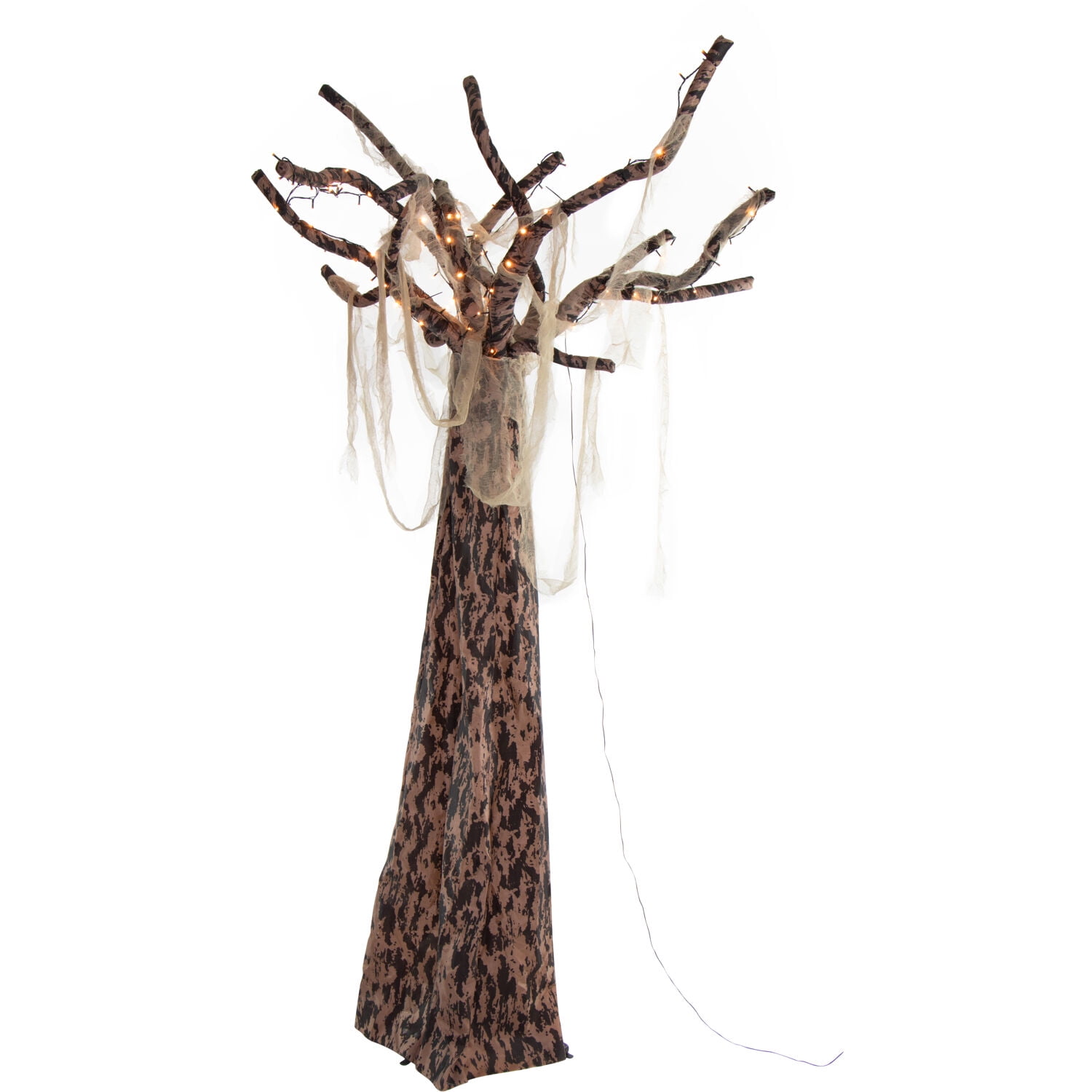 Haunted Hill Farm 8.5 ft Orgone the Ghost Tree, Prelit Indoor or Covered Outdoor Halloween Decoration, Plug-In, HHTREE-5L