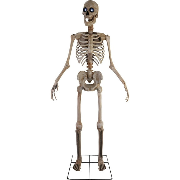 Haunted Hill Farm 8 ft Tall Motion-Activated Towering Skeleton, Premium Talking Halloween Animatronic Decoration, Plug-In, HHTWRSKEL-2FLSA
