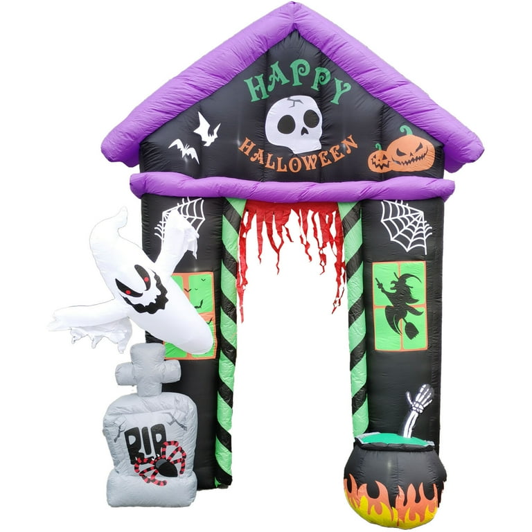 Haunted Hill Farm 9-Ft. Outdoor Haunted House Arch Halloween