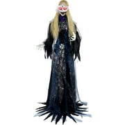 Haunted Hill Farm 5.9 ft Touch-Activated Animated Standing Masquerade Lady Halloween Animatronic, HHLADY-14FLSA