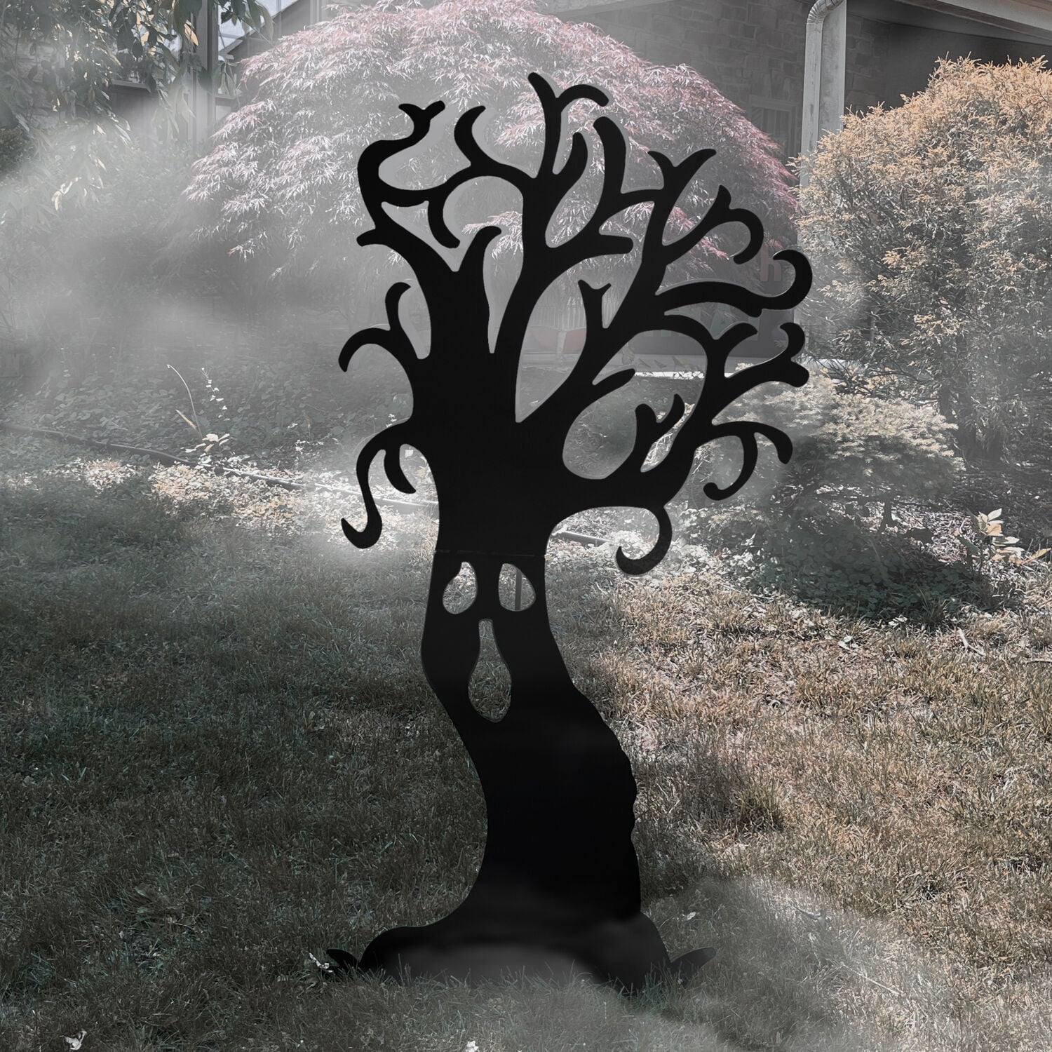 Haunted Hill Farm Haunted Tree Iron Halloween Silhouette