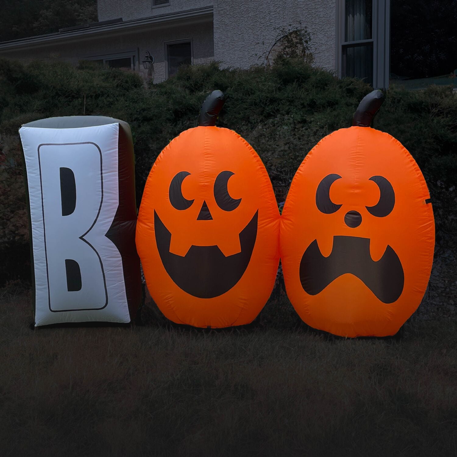 Haunted Hill Farm 4 ft Tall Pre-lit Inflatable Boo Sign, HIBOOSGN041-L ...