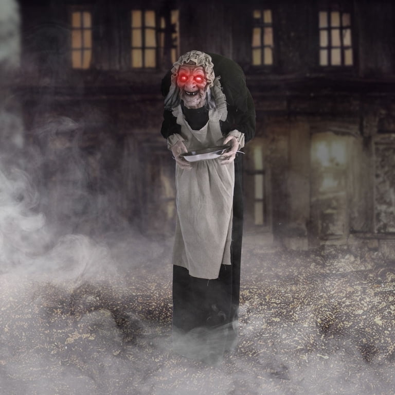 Haunted Hill Farm Life-Size 5-Ft. Animatronic Zombie Maid with