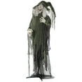 thumbnail image 1 of Haunted Hill Farm Life-Size Animatronic Witch with Skull, Lights and Sound, Indoor/Covered Outdoor Halloween Decoration, HHWITCH-4FLSA, 1 of 15