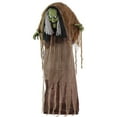 thumbnail image 1 of Haunted Hill Farm 4.9 ft Witch Animatronic with Lights and Sound, HHWITCH-41FLSA, 1 of 14