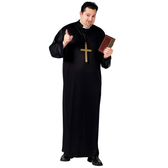 Mens Plus Size Priest Costume For Adults