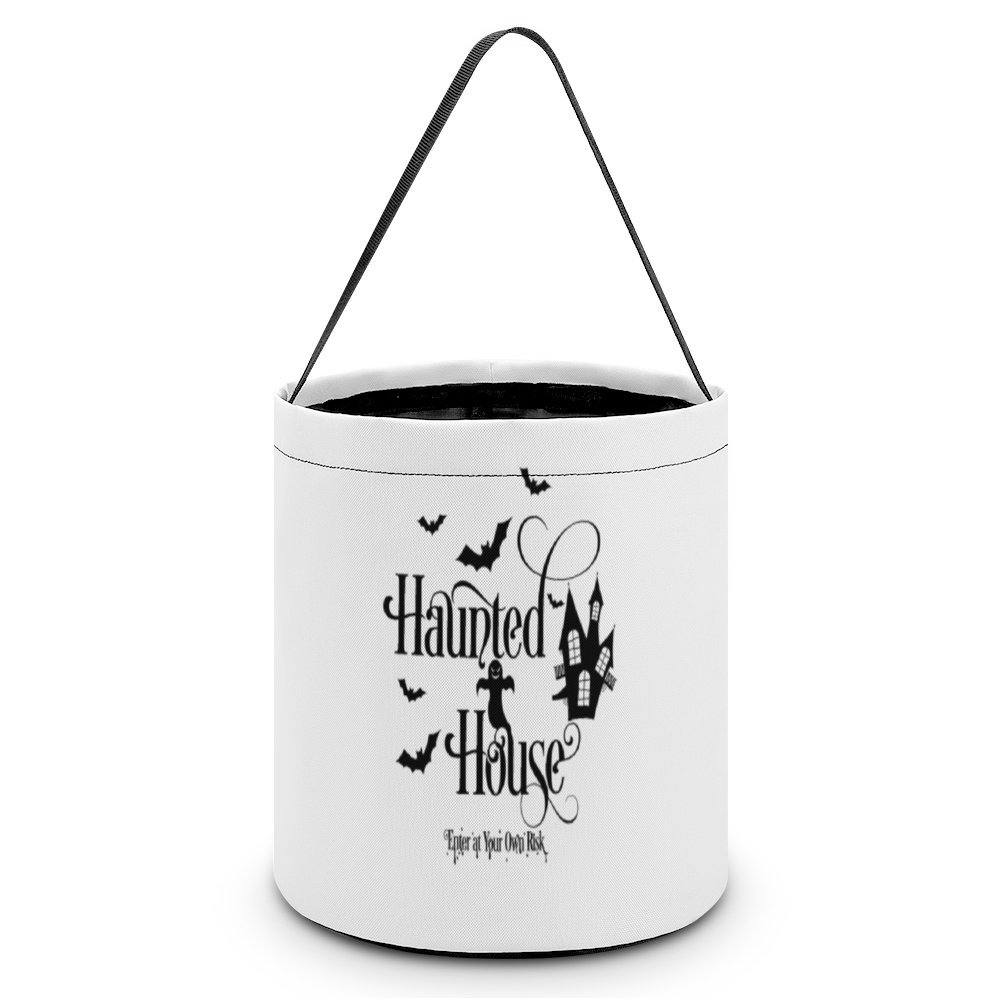 Haunted House Bats Halloween Treat Bags Reusable Portable Halloween