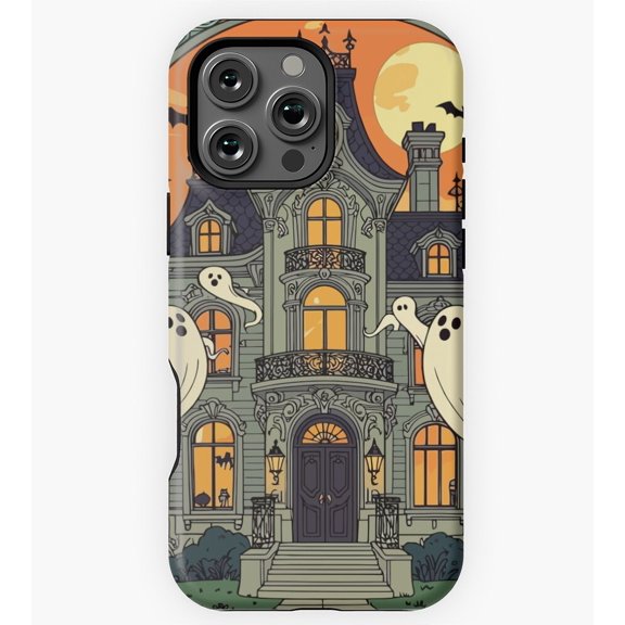 Haunted House Creepy Crescent GA4000 Phone Case for iPhone 11 to 17 Pro Max