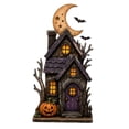 thumbnail image 1 of Haunted House Figurine Halloween Resin Village Decoration Tabletop Mantel Shelf Indoor Fall Gothic Home Decor A, 1 of 2