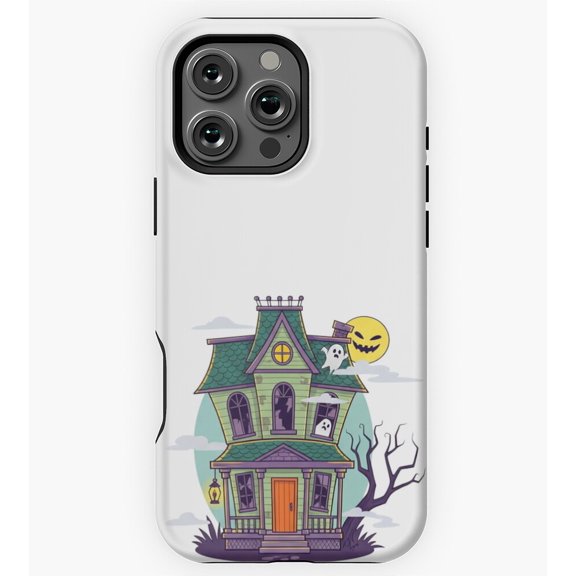 Haunted House Halloween Graphic GA3740 Phone Case for iPhone 11 to 17 Pro Max