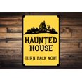 thumbnail image 1 of Haunted House Novelty Sign, Metal Wall Decor - 10x14 inches, 1 of 4