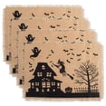 thumbnail image 1 of Haunted House Print Burlap Placemat Set of 4, 1 of 1